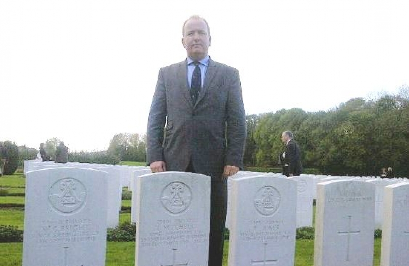 Mark Pritchard at Ypres Military Cemetry