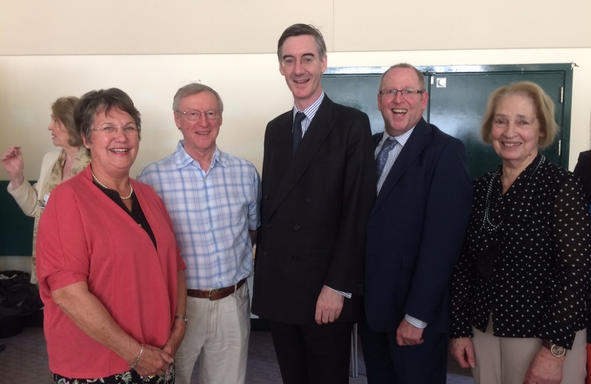 Jacob Rees Mogg with guests