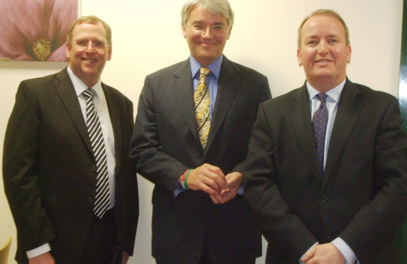 Nigel Dugmore, Andrew Mitchell MP, and Mark Pritchard MP.