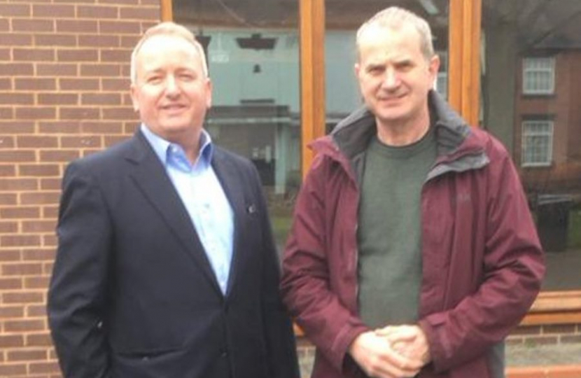 Mark Pritchard MP with Cllr Nigel Lumby