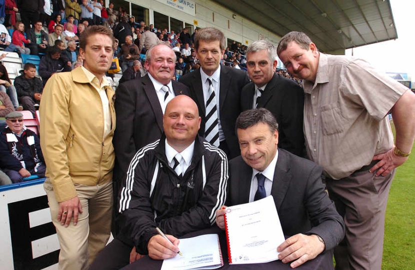 Telford United signing the lease