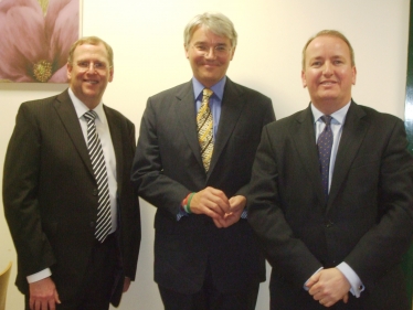 Nigel Dugmore, Andrew Mitchell MP, and Mark Pritchard MP.