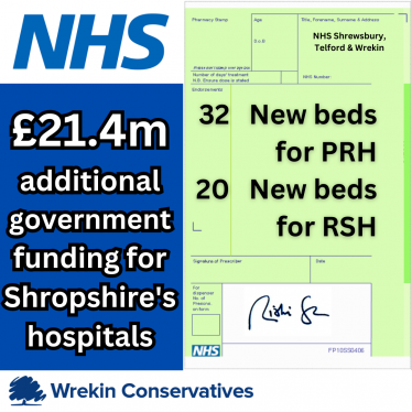 £21,4m additional government funding for Shropshire's hospitals