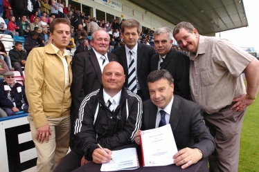 Telford United signing the lease
